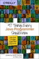 97 things every Java programmer should know : collective wisdom from the experts